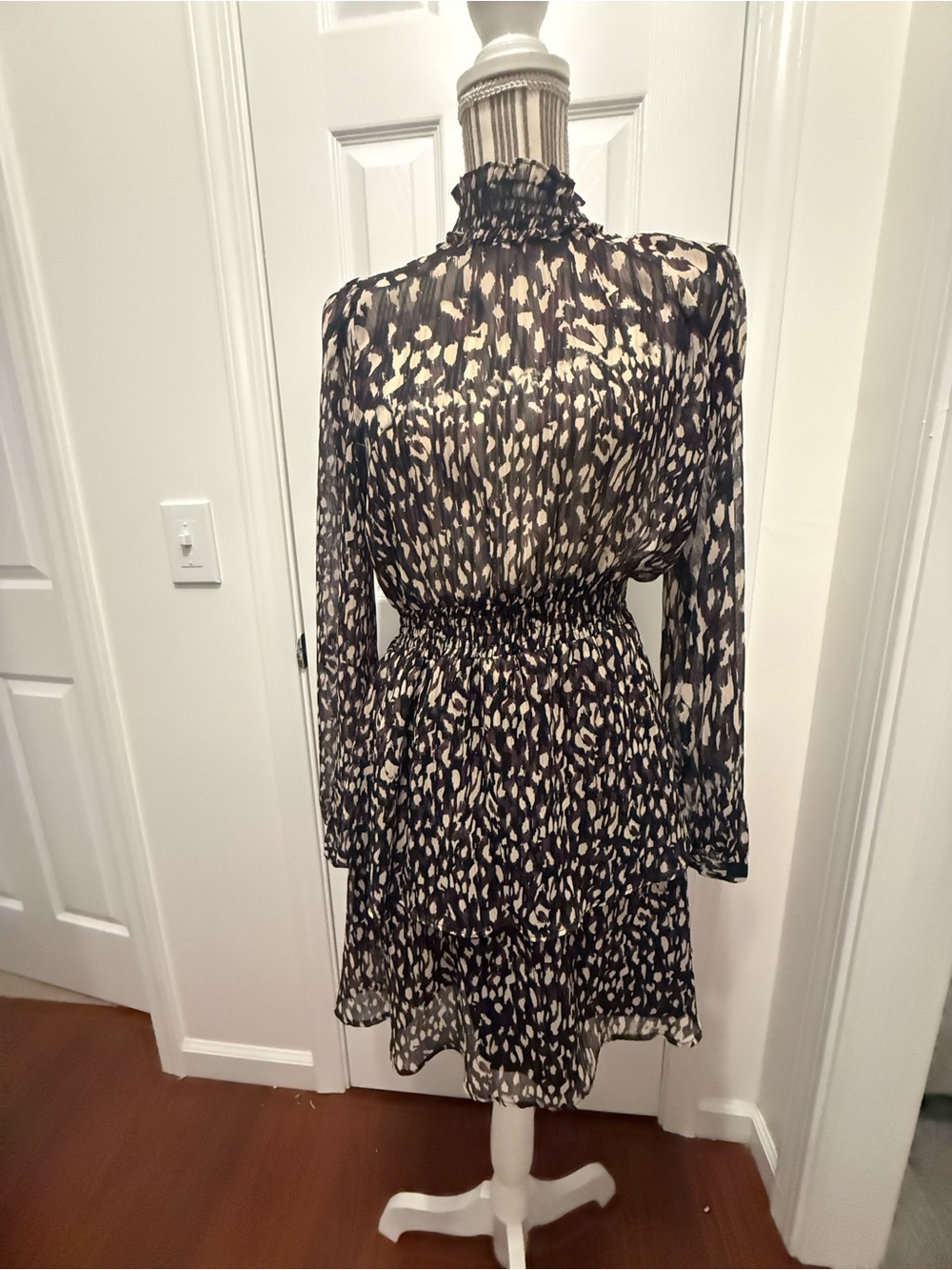 Zara Mockneck Sheer Dress